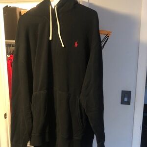 Polo by Ralph Lauren Black Hoodie with Red Logo